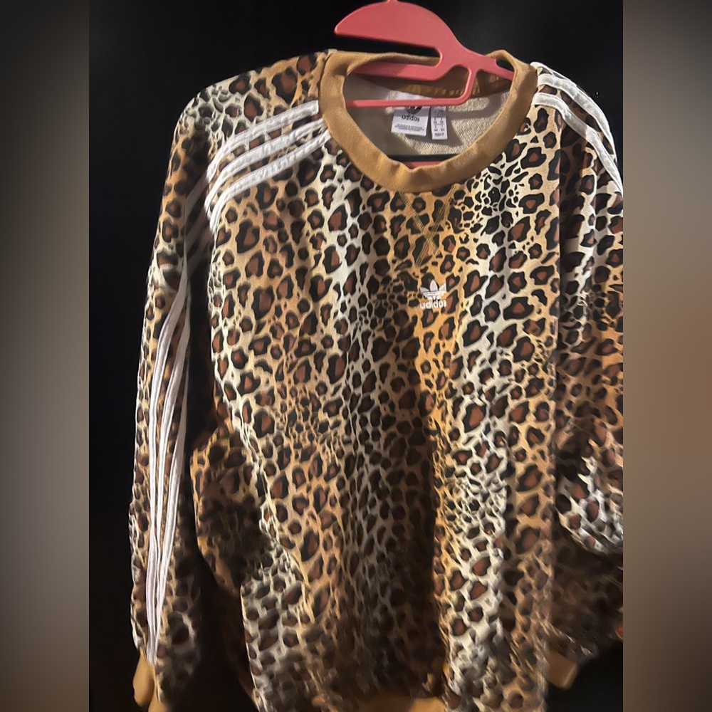 ADIDAS leopard sweater xl oversized